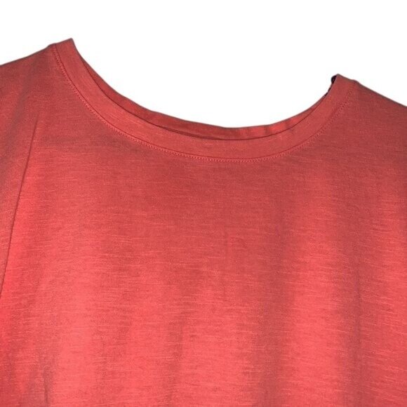 Lane Bryant Coral 3/4 Sleeve Ruched Tunic Top Plus Size 22/24 Cotton/Polyester W - Picture 4 of 9